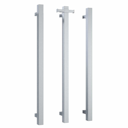 Thermorail 12V Square Single Heated 900mm Vertical Bar - VS900SH Polished Stainless Steel