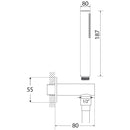 Villeroy & Boch Embrace Pure Adjustable Hook & Union Set - Brushed Gold