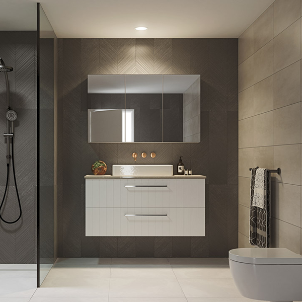 Timberline Henley Wall Hung Vanity with Caesarstone Top & Basin 1050mm