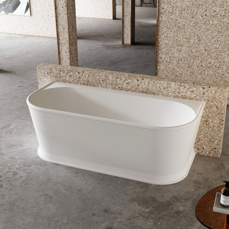 Cassa Design Westminster 1500mm Back To Wall Freestanding Bath Includes Overflow - Matte White