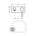 Hansa Rhonda Wall Mounted Basin/Bath Mixer
