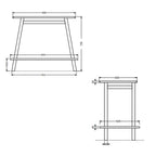 Parisi Trapezio Wood Frame Oak Specification