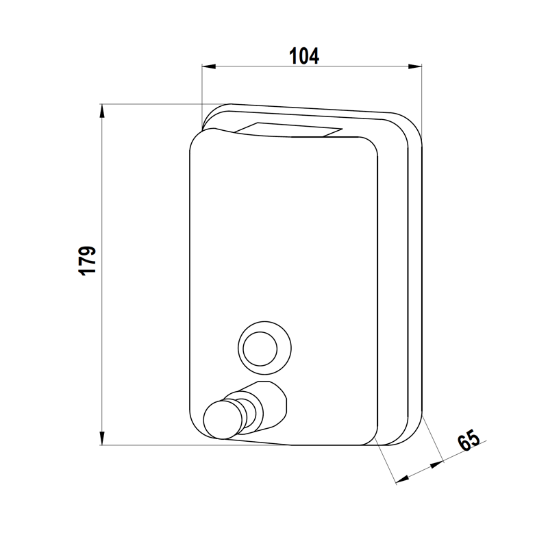 Gentec Stainless Steel Hand Operated Soap Dispenser Specification