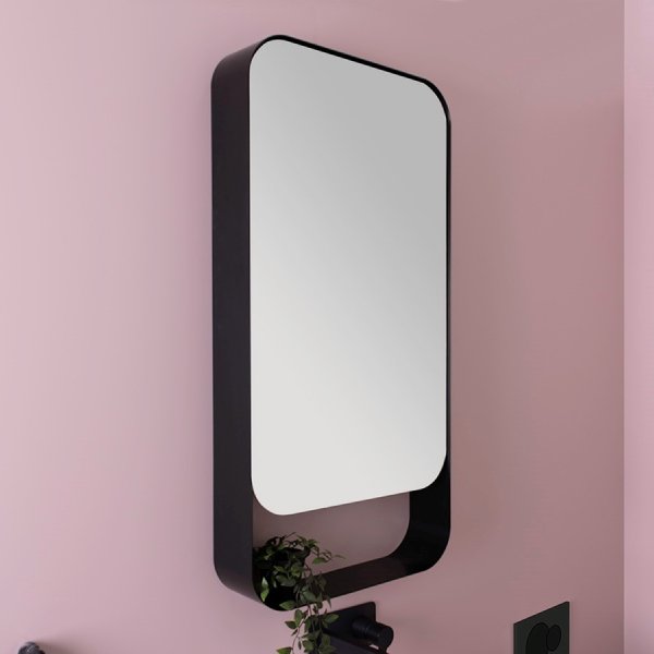 ADP Enzo Mirrored Shaving Cabinet - SCEN50100BK - Cass Brothers