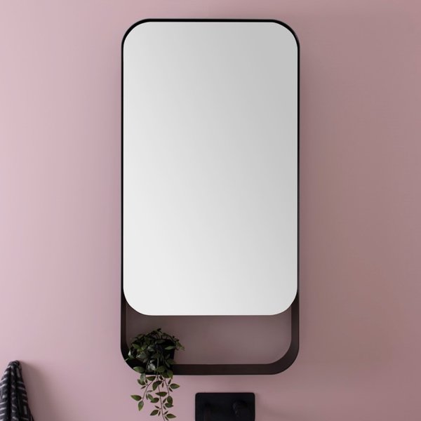 ADP Enzo Mirrored Shaving Cabinet - SCEN50100BK - Cass Brothers