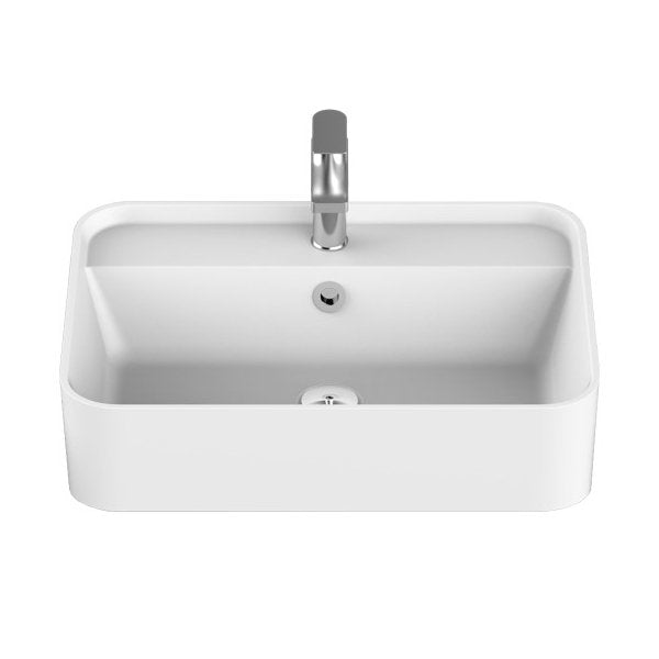 ADP Miya 550 Semi-Recessed Basin - Gloss White - Cass Brothers