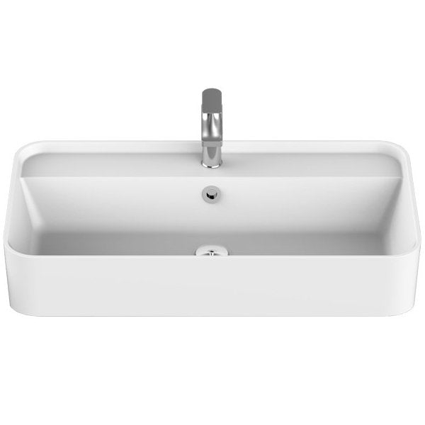 ADP Miya 750 Semi-Recessed Basin - Matte White - Cass Brothers