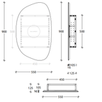 ADP Organic Mirrored Shaving Cabinet - ORSC5590 - Cass Brothers