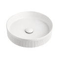ADP Round Fluted Above Counter Basin - Gloss White - Cass Brothers