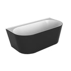 Decina Alegra Back to Wall Freestanding Bath Black