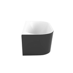 Decina Alegra 1700 Back to Wall Freestanding Bath - Black