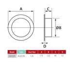 Allvent 125mm Stainless Steel Cone Grille ALV228 - Cass Brothers