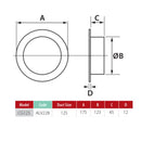 Allvent 125mm Stainless Steel Cone Grille ALV228 - Cass Brothers