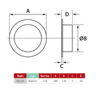 Allvent 125mm Stainless Steel Eave Grille ALV212 - Cass Brothers