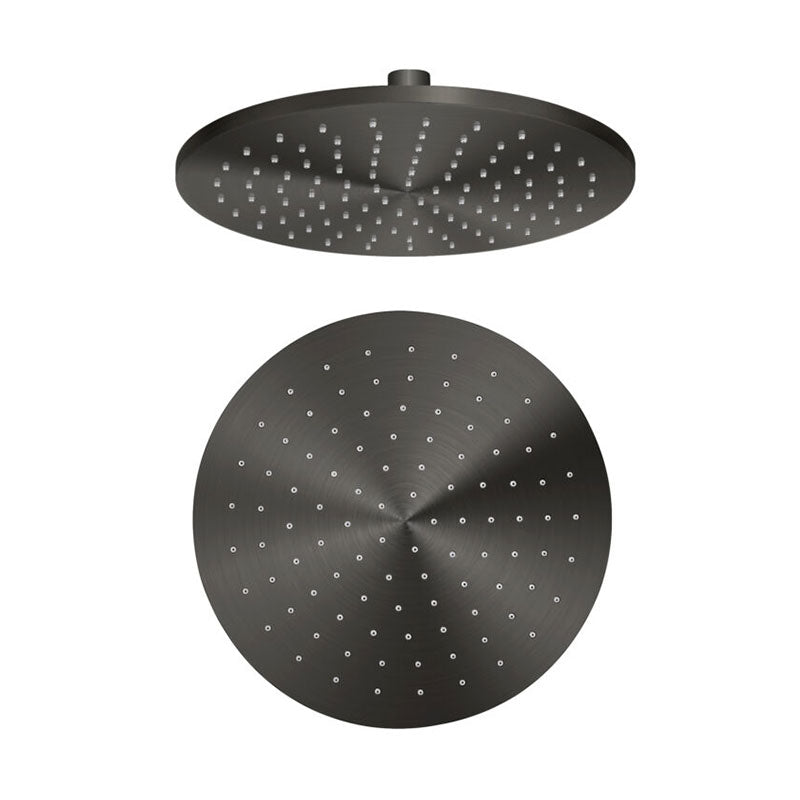 Aquas Air Brass 250mm Overhead Shower Round - Gun Metal - Cass Brothers