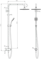 Aquas LUFT 3 Twin Shower System - Chrome - Cass Brothers