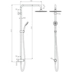 Aquas LUFT 3 Twin Shower System - Matte Black - Cass Brothers