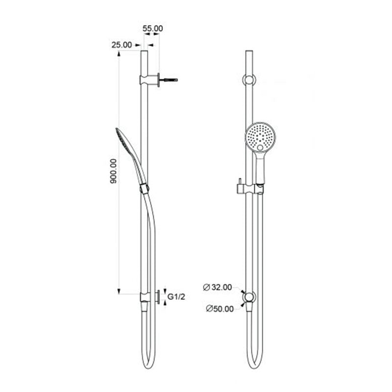 Aquas Neu 2.0 Shower Set - Brushed Gold - Cass Brothers