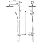 Aquas Ultra 3 Twin Shower System - Chrome - Cass Brothers