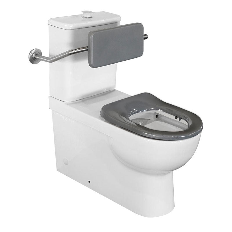Argent Alto Plus PWD Back To Wall Toilet - S&P Trap, Bottom Entry with Backrest - Cass Brothers