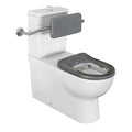 Argent Alto Plus PWD Back To Wall Toilet - S&P Trap, Bottom Entry with Backrest - Cass Brothers