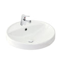 Argent Azure 450mm Round Counter Top Basin 1 tap Hole - Gloss White - Cass Brothers