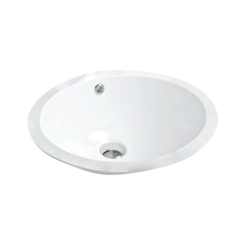 Argent Azure 465 Oval Under Counter Basin - Gloss White - Cass Brothers