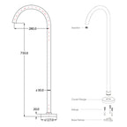 Argent Classic Freestanding Brushed Gold Bath Spout - Cass Brothers