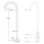 Argent Classic Freestanding Gun Metal Bath Spout - Cass Brothers