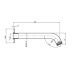 Argent Curve Neu 200 Bath Spout - Chrome - Cass Brothers
