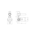 Argent Diverter Mixer Body Round - Chrome - Cass Brothers