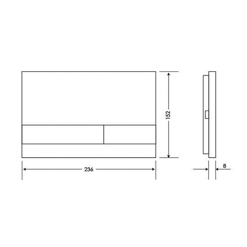 Argent Edge In-Wall Flush Plate - Chrome - Cass Brothers