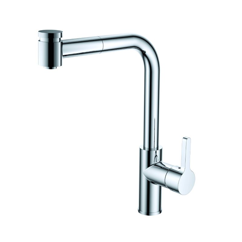 Argent Esprit Straight Kitchen Mixer with Pull-Out Spray - Chrome - Cass Brothers