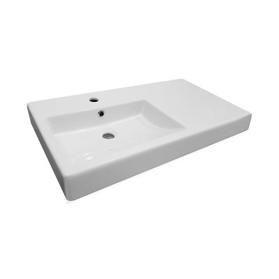 Argent Evo 750 Asymmetric Basin LH Bowl 3 Tap Holes - Gloss White - Cass Brothers