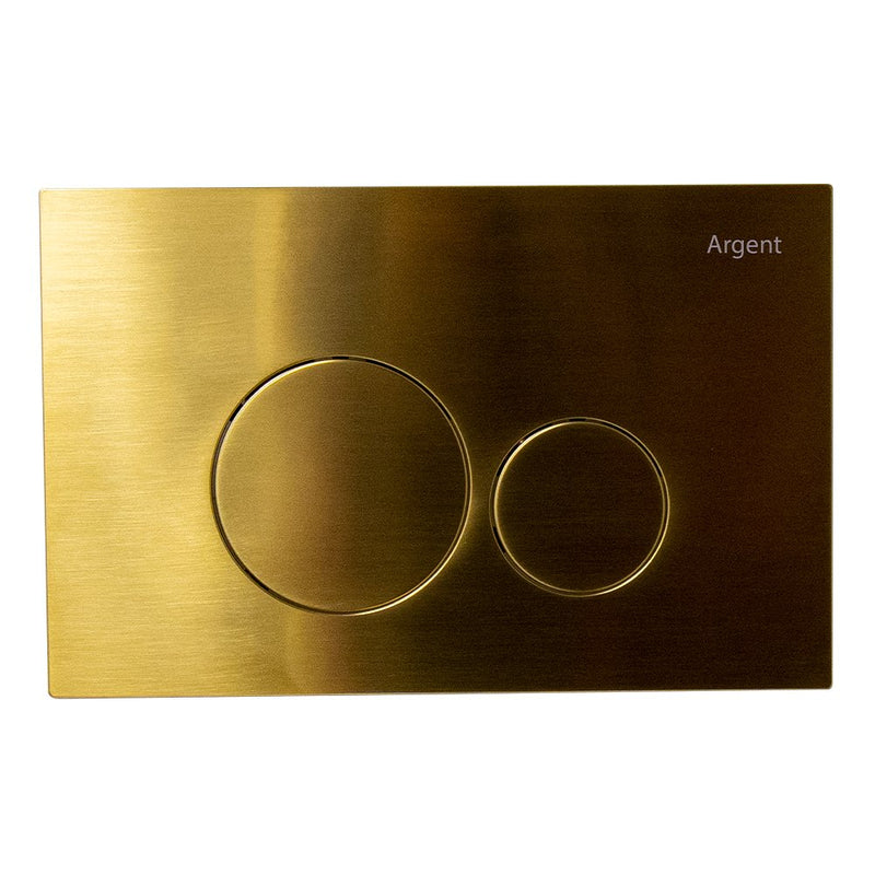 Argent Evo Wall Faced Smart Toilet Package Includes Grace Brushed Gold Button - Cass Brothers