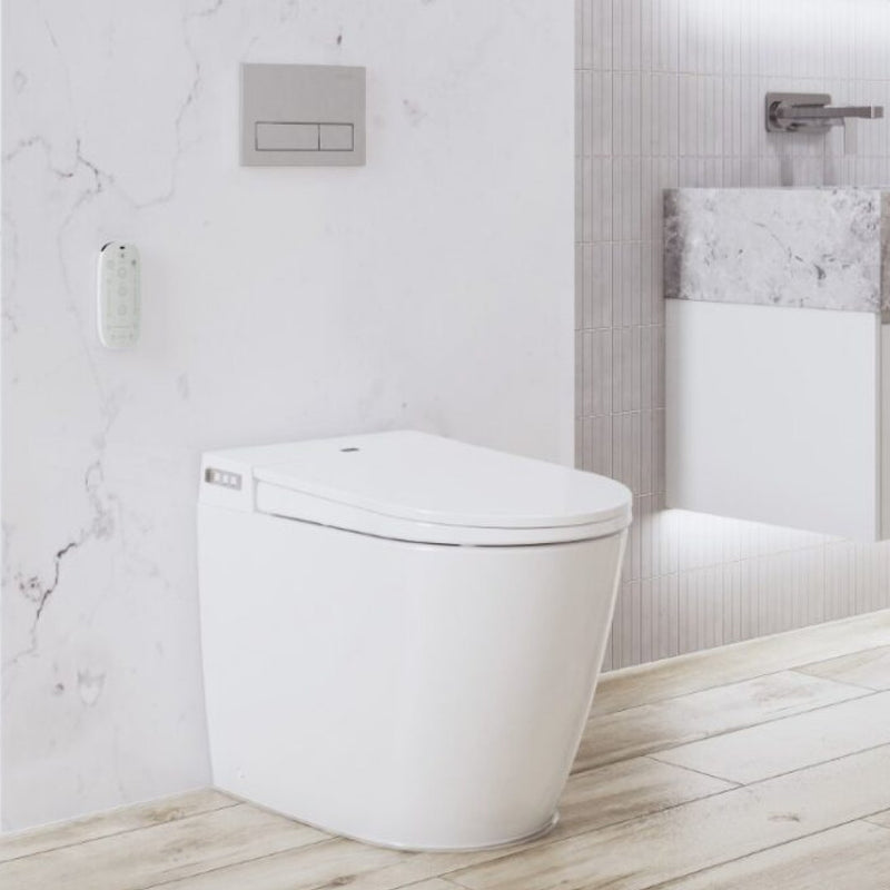 Argent Evo Wall Faced Smart Toilet Package Includes Kubic Chrome Button - Cass Brothers