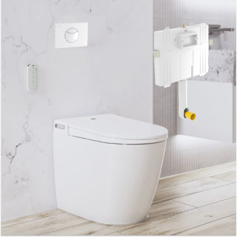 Argent Evo Wall Faced ViSmart Toilet Package Includes E100 White Button - Cass Brothers