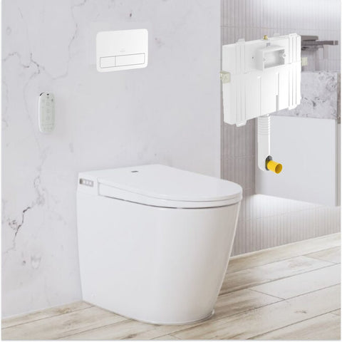 Argent Evo Wall Faced ViSmart Toilet Package Includes White E200 Button