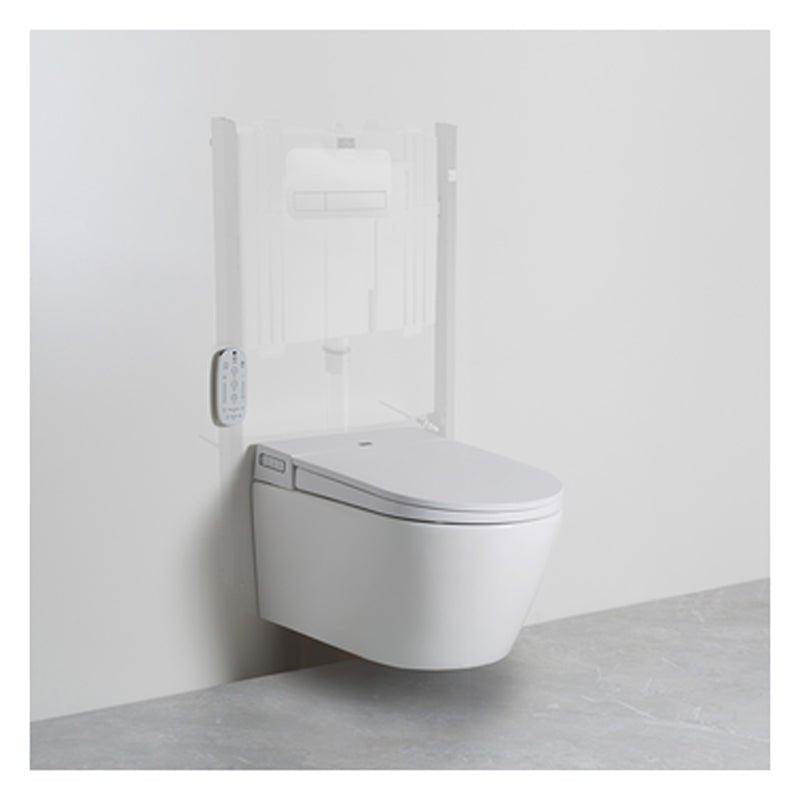Argent Evo Wall Hung ViSmart Toilet Package Includes E100 Chrome Button - Cass Brothers