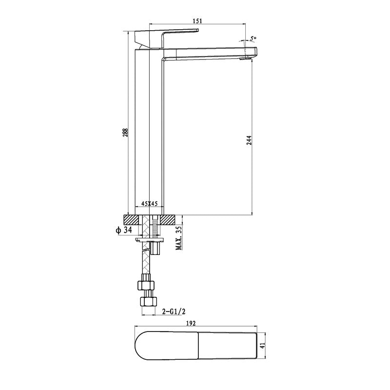 Argent Evoke Vessel Basin Mixer - Chrome - Cass Brothers