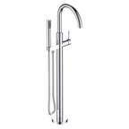 Argent Flow Floor Mounted Bath Filler with Handpiece - Chrome - Cass Brothers