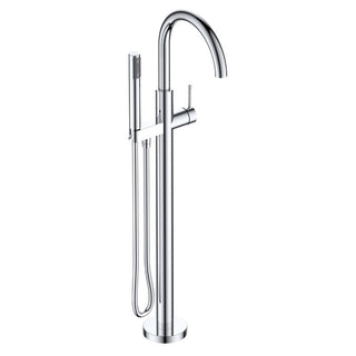 Argent Flow Floor Mounted Bath Filler with Handpiece - Chrome - Cass Brothers