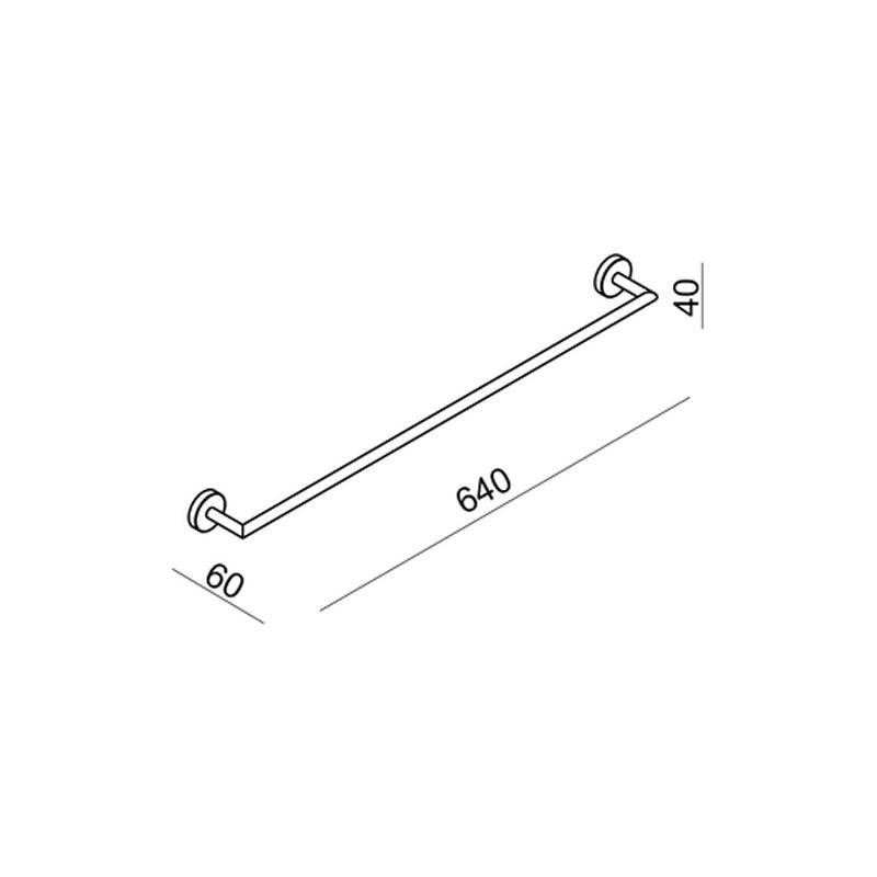 Argent FOCUS 600 Towel Rail - Chrome - Cass Brothers