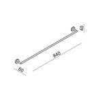 Argent FOCUS 800 Towel Rail - Chrome - Cass Brothers