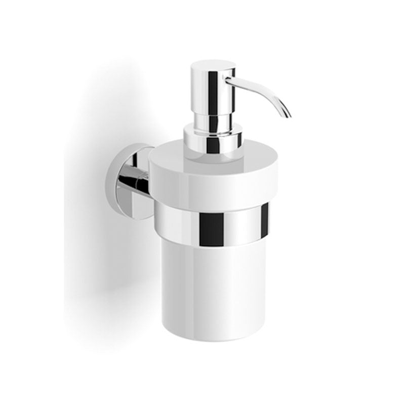 Argent FOCUS Liquid Soap Dispenser - Chrome w- White Ceramic Dispenser - Cass Brothers