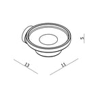 Argent FOCUS Soap Dish - Chrome w- White Ceramic Dish - Cass Brothers