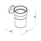 Argent FOCUS Toothbrush - Tumbler Holder - Chrome w- Ceramic Tumbler - Cass Brothers