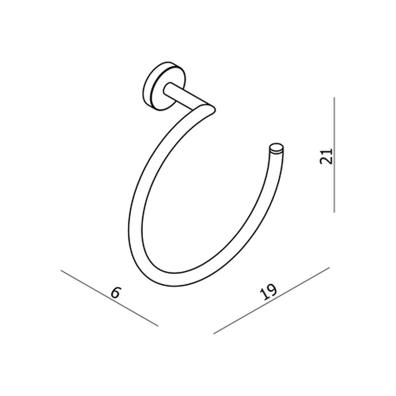 Argent FOCUS Towel Ring - Chrome - Cass Brothers