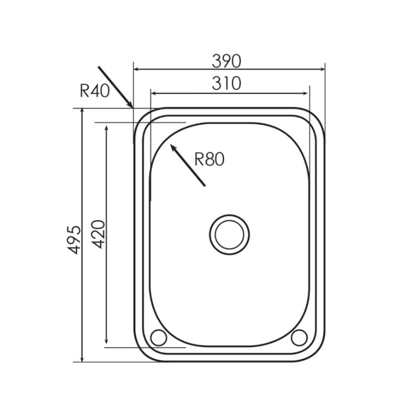 Argent Format 390 Laundry Sink - Cass Brothers