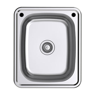 Argent Format 390 Laundry Sink Suds Rinse Bypass - 2 Tap Holes - Cass Brothers